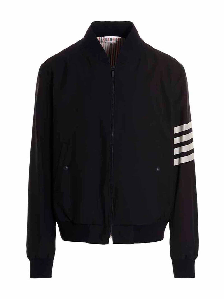Men’s Thom Browne Blue Wool Bomber