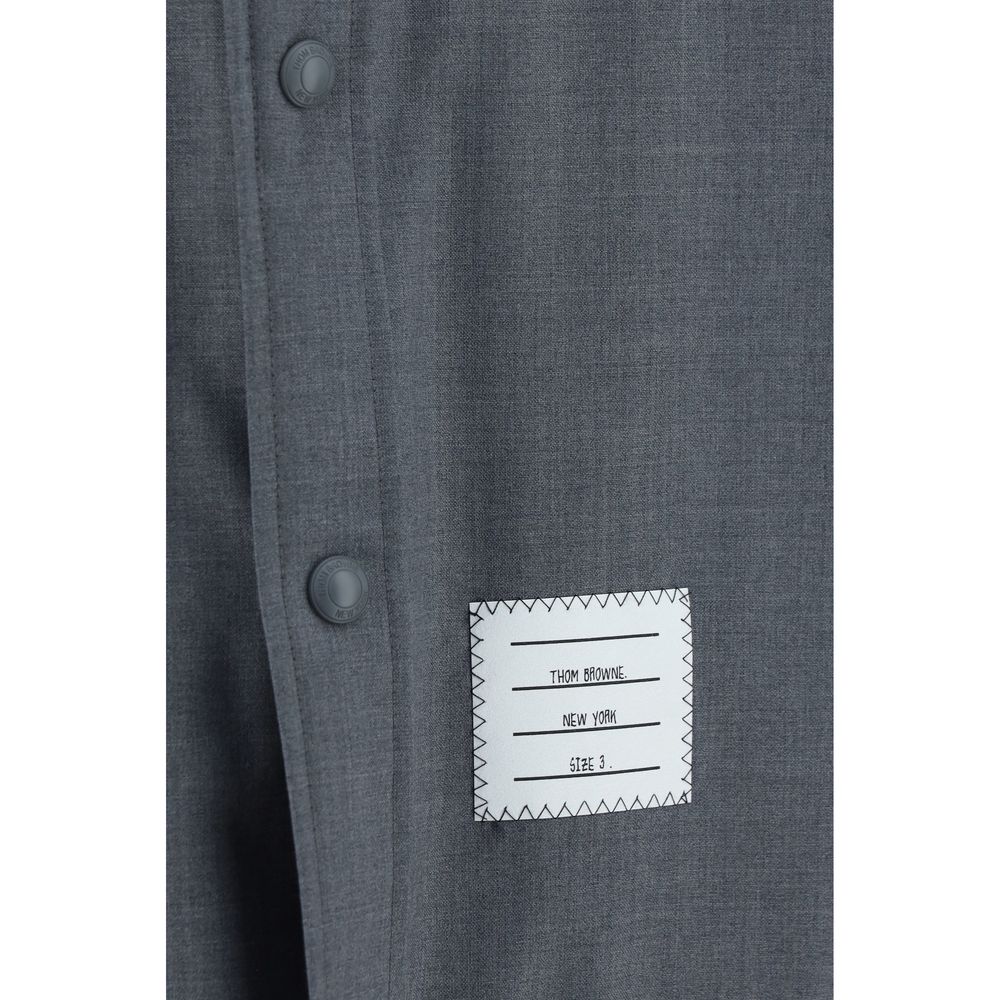 Men’s Thom Browne Gray Wool Oves Aries Dress Shirt