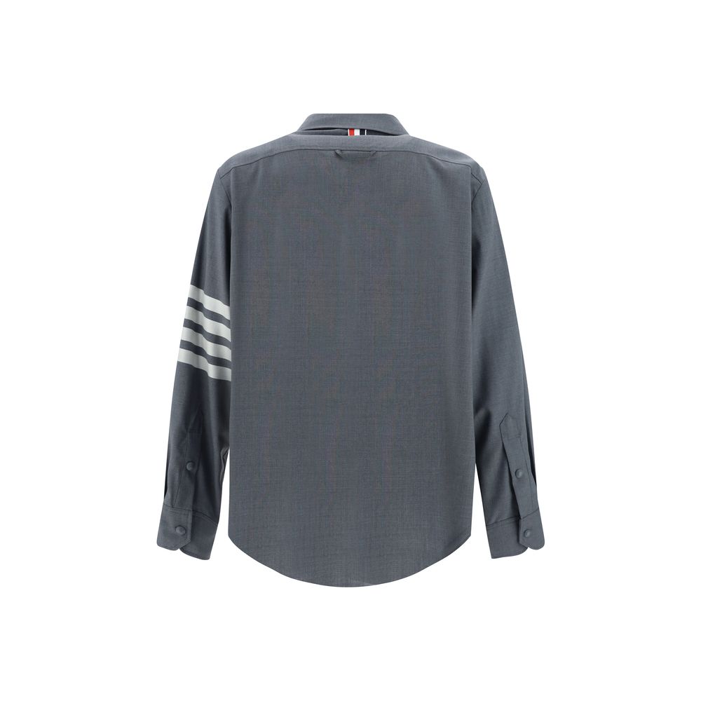 Men’s Thom Browne Gray Wool Oves Aries Dress Shirt