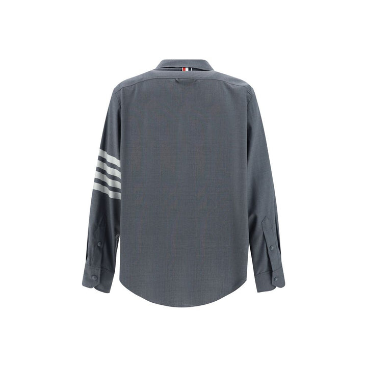 Men’s Thom Browne Gray Wool Oves Aries Dress Shirt