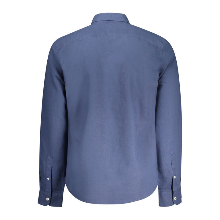 Timberland Blu Linen Men Shirt