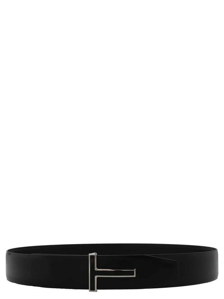 Tom Ford Black Calfskin Regular Belt