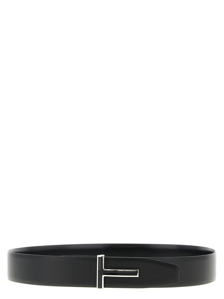Tom Ford Black Calfskin Regular Belt