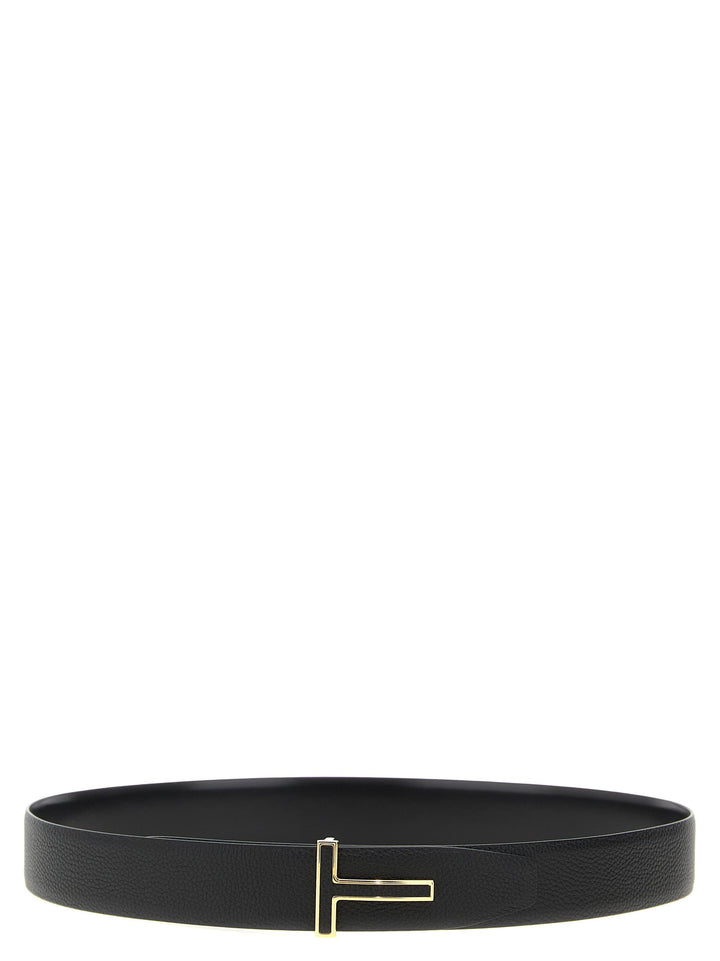 Tom Ford Black Calfskin Regular Belt