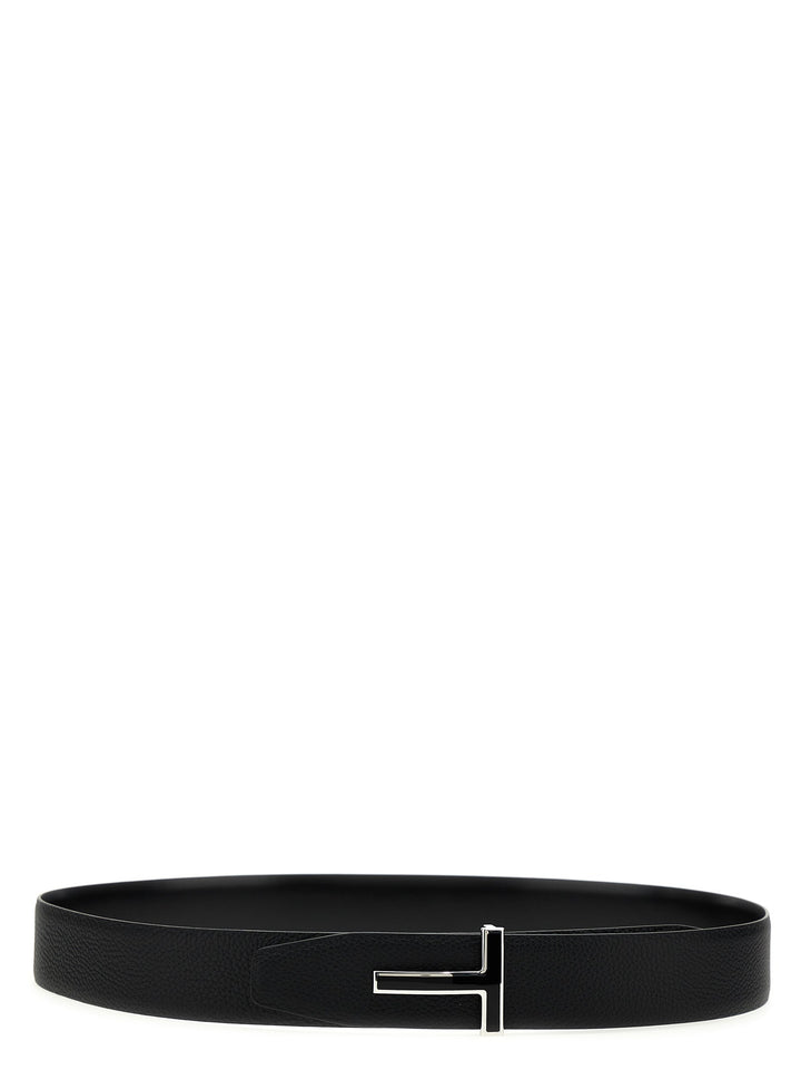 Tom Ford Black Calfskin Regular Belt