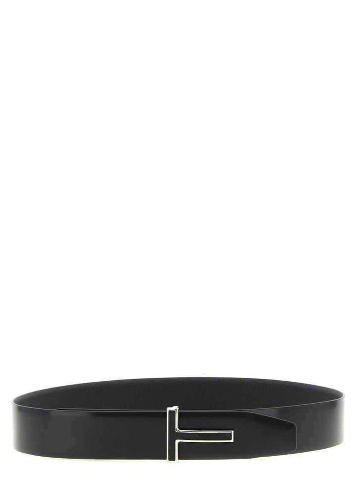 Tom Ford Black Calfskin Regular Belt