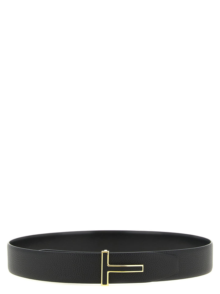 Tom Ford Black Calfskin Regular Belt