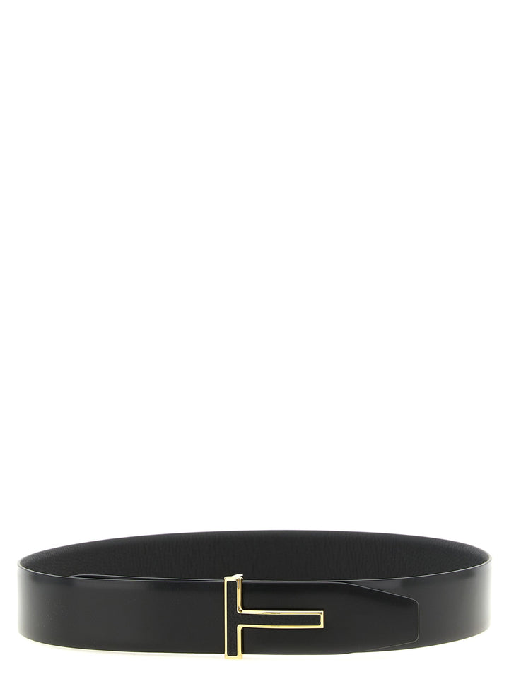 Tom Ford Black Calfskin Regular Belt