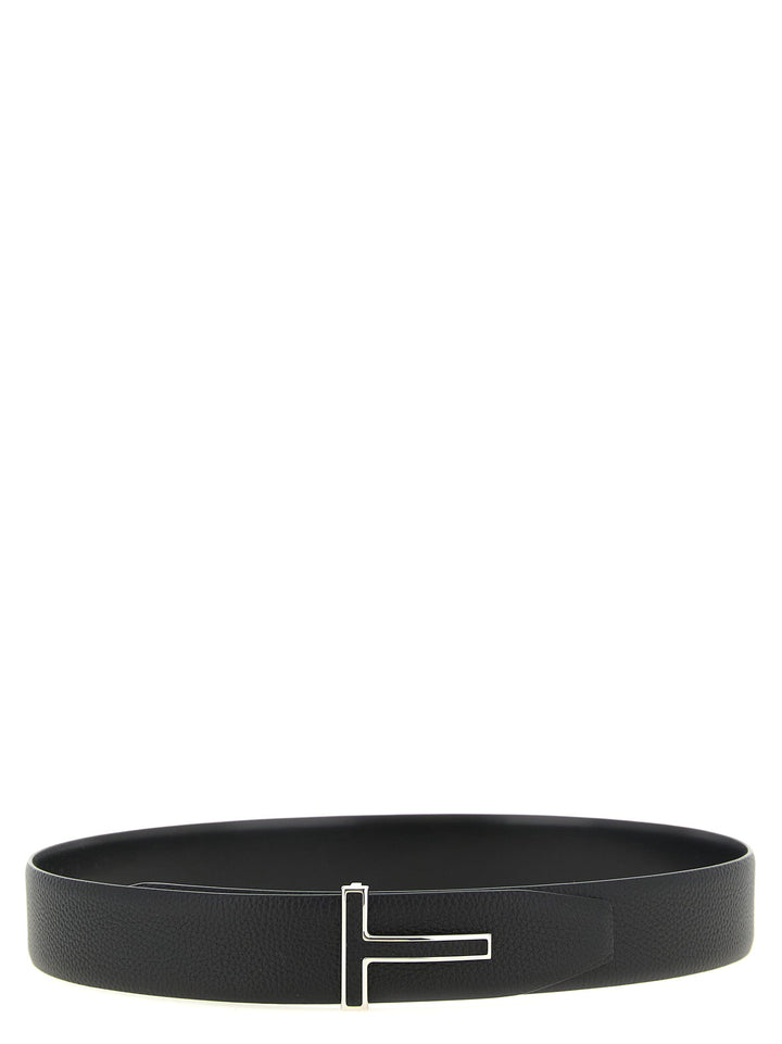 Tom Ford Black Calfskin Regular Belt
