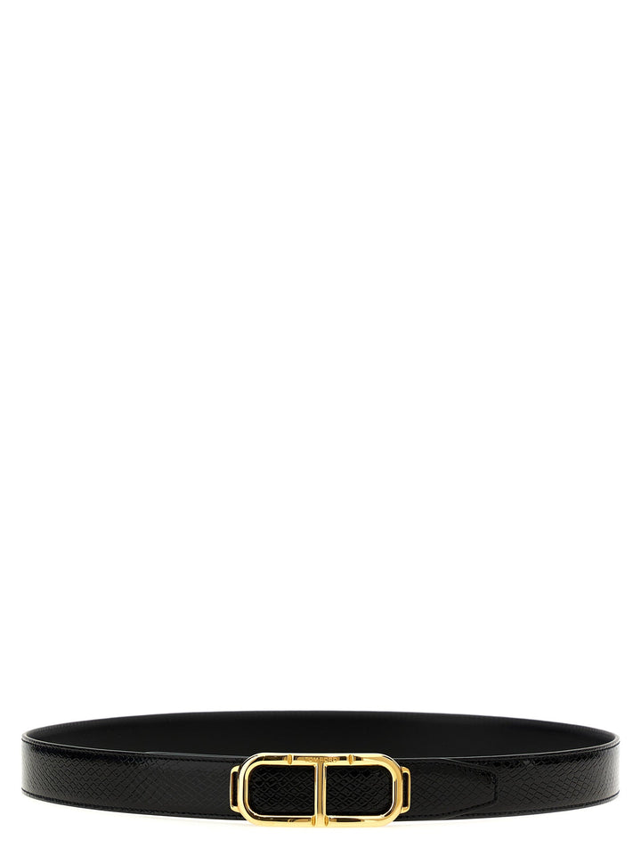 Tom Ford Black Leather Regular Belt