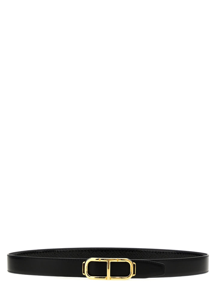 Tom Ford Black Leather Regular Belt