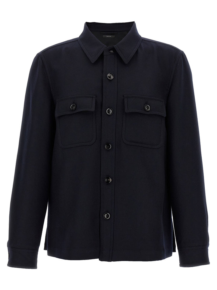 Tom Ford Blue Wool Blouse