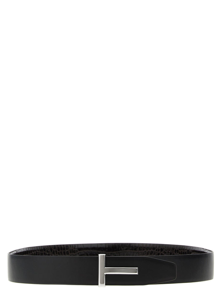 Tom Ford Brown Calfskin Belt