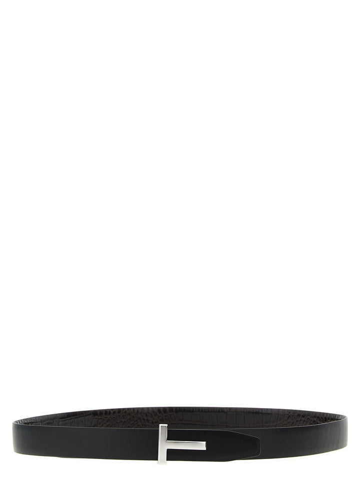 Tom Ford Brown Calfskin Regular Belt