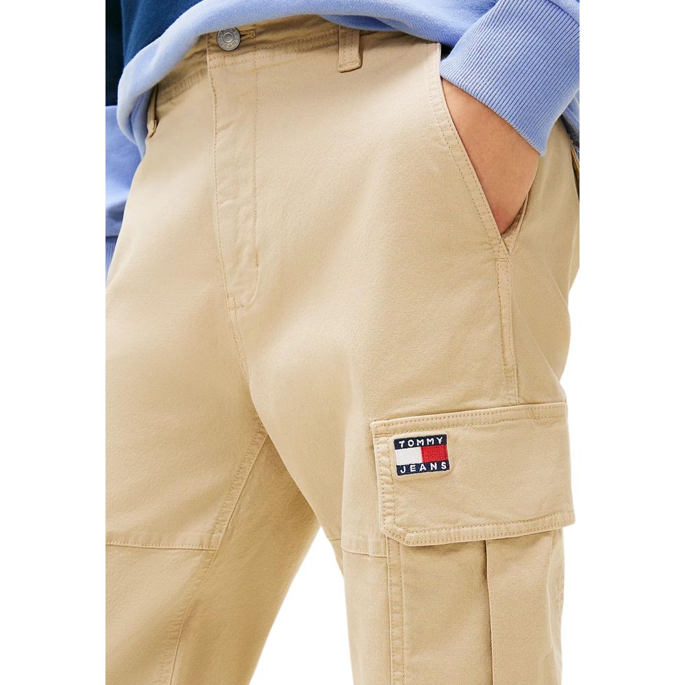 Men’s Tommy Hilfiger Jeans Beige Recycled Cotton Cargo Pants