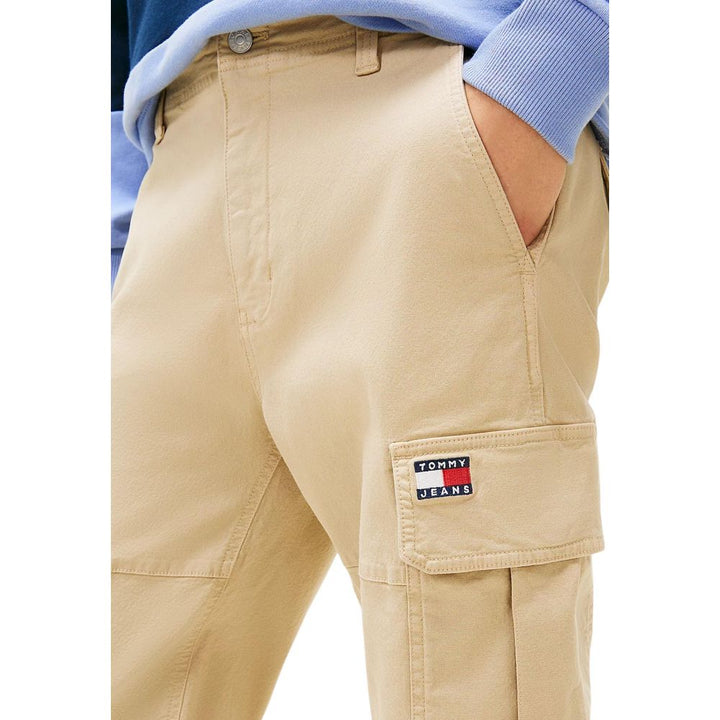 Men’s Tommy Hilfiger Jeans Beige Recycled Cotton Cargo Pants