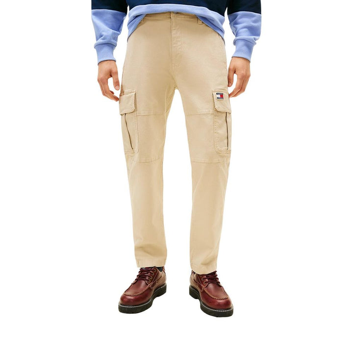 Men’s Tommy Hilfiger Jeans Beige Recycled Cotton Cargo Pants