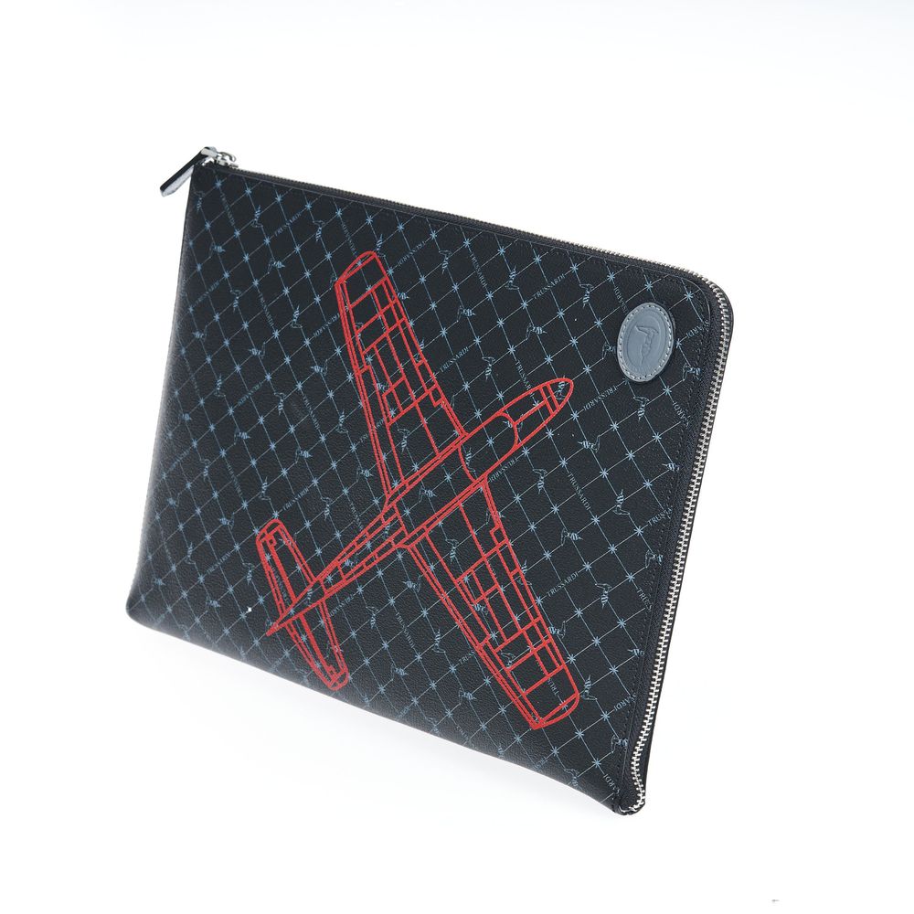 Men’s Trussardi Black Leather Men Clutch