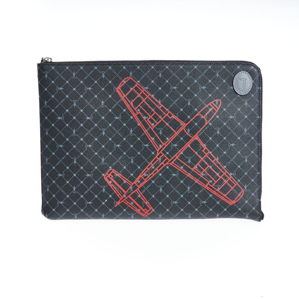 Men’s Trussardi Black Leather Men Clutch