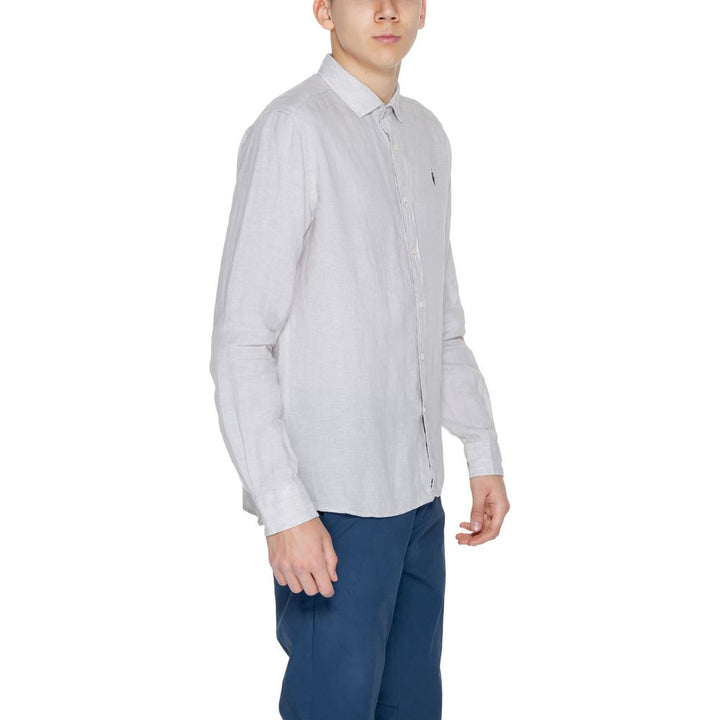 U.s. Polo Assn. Beige Linen Dress Shirt