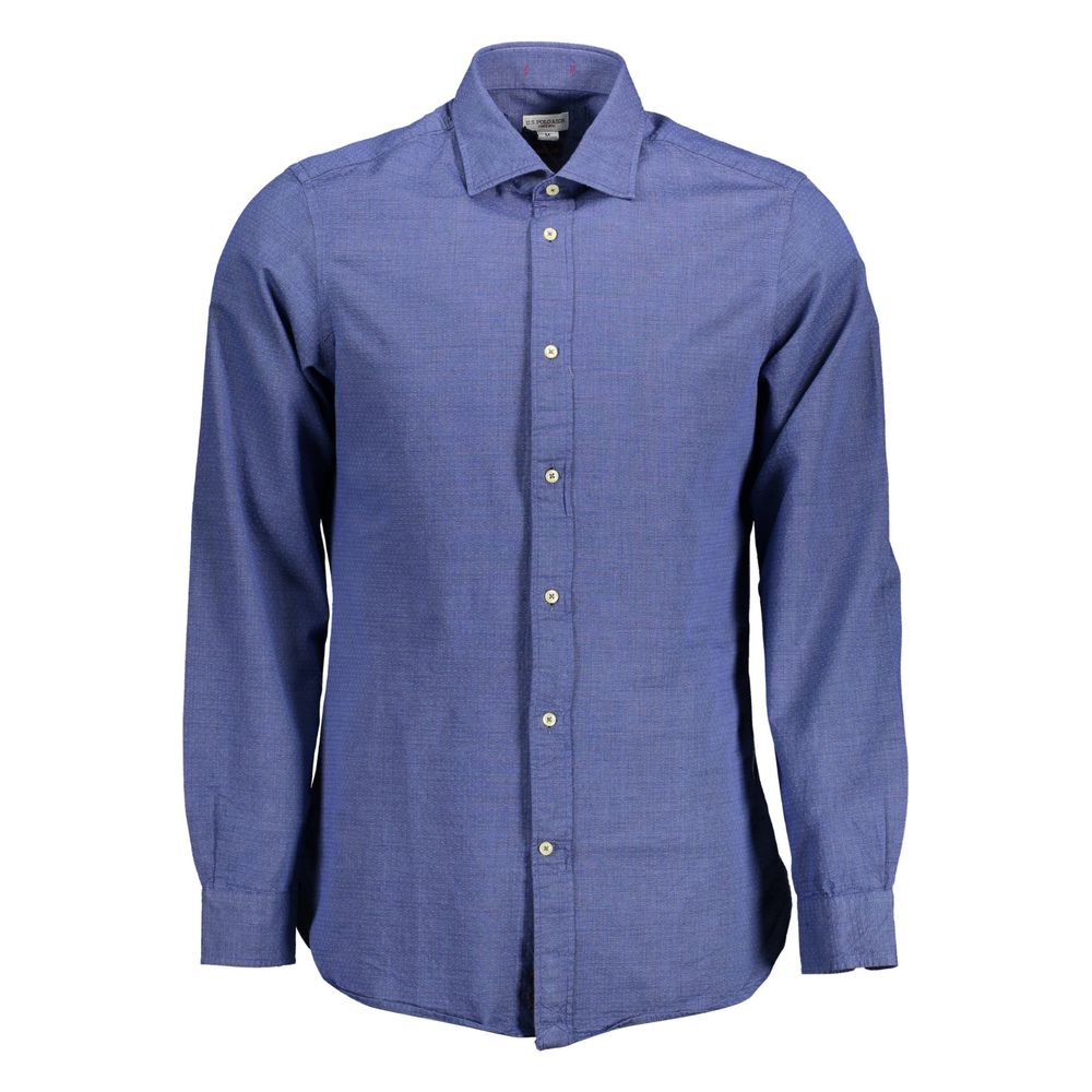 Men’s U.s. Polo Assn. Blue Cotton Shirt