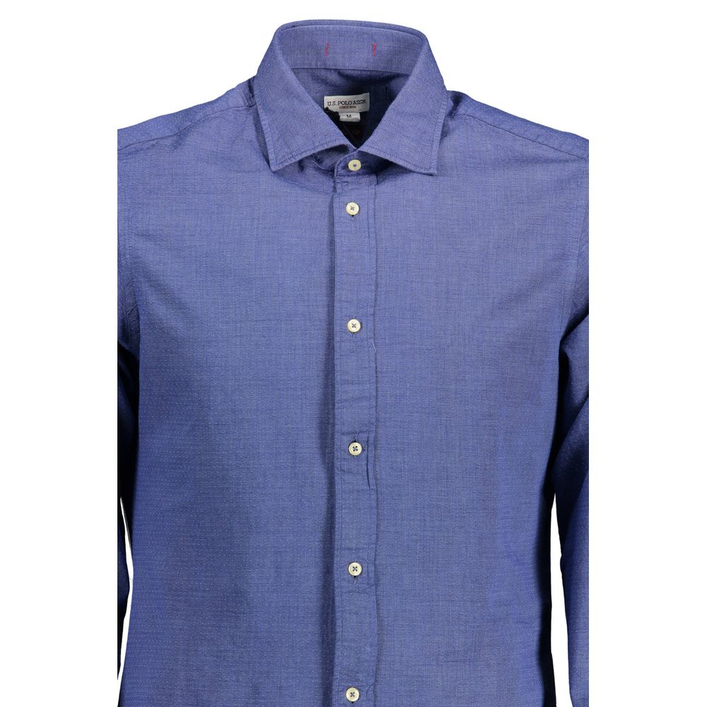 Men’s U.s. Polo Assn. Blue Cotton Shirt