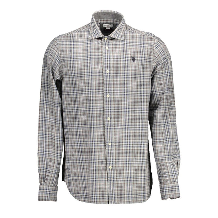 U.s. Polo Assn. Gray Cotton Men’s Shirt
