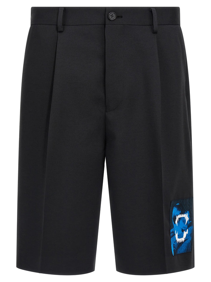 Undercover Black Polyester Bermuda Shorts