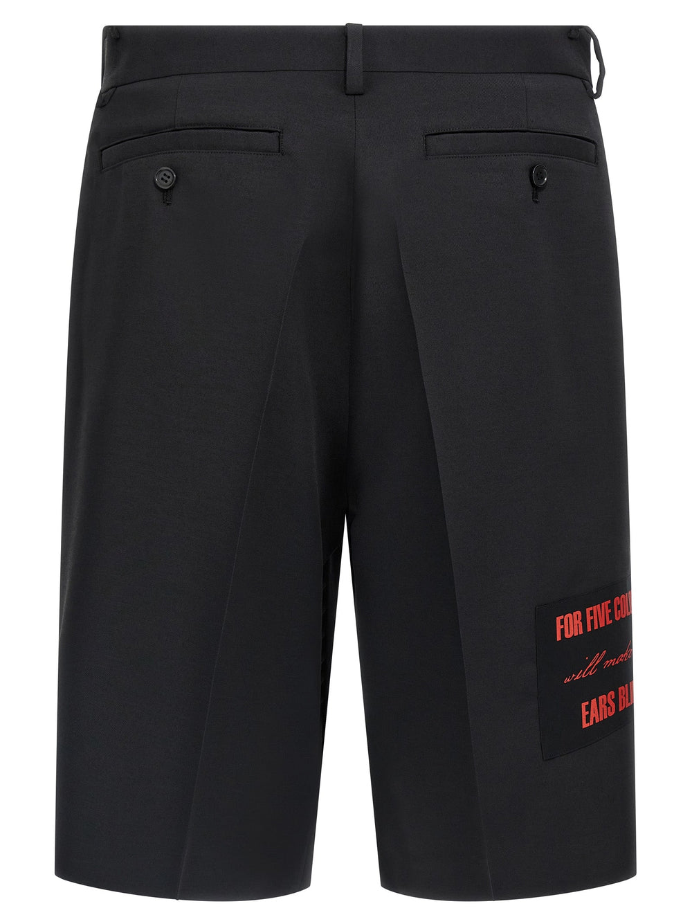 Men’s Undercover Black Polyester Bermuda Shorts