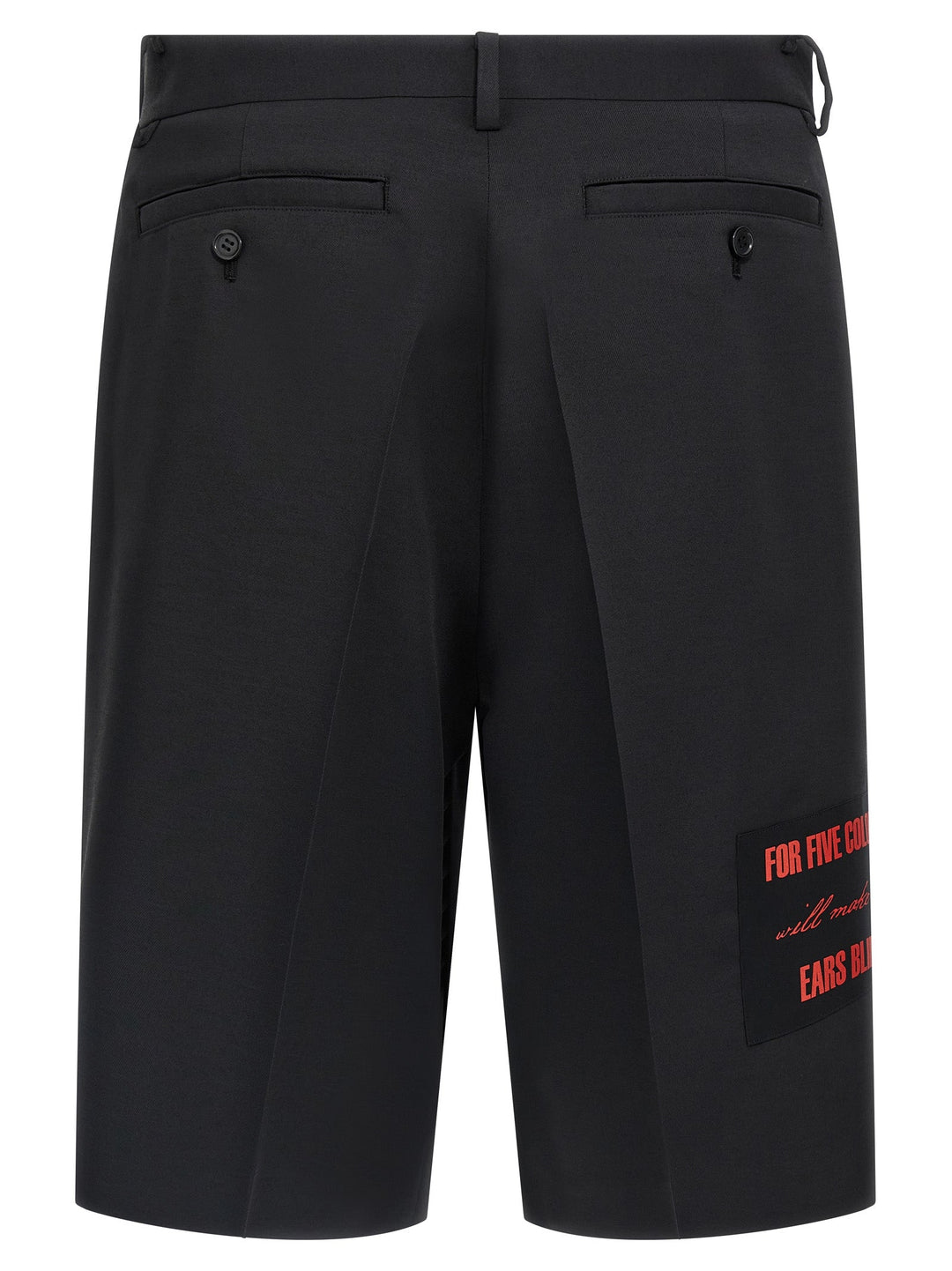 Men’s Undercover Black Polyester Bermuda Shorts