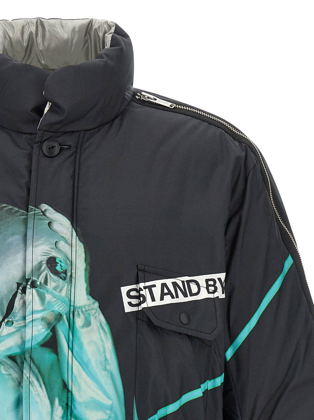 Men’s Undercover Black Polyester Shell Jacket