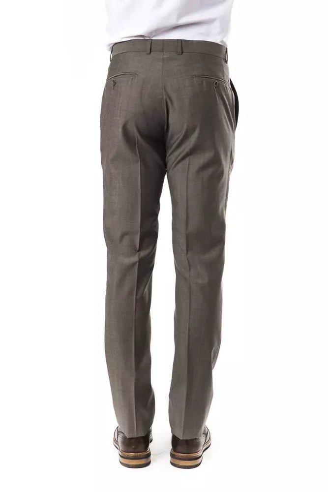 Men’s Uominitaliani Gray Wool Mens Suit Pant