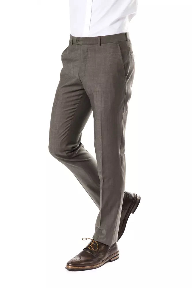 Men’s Uominitaliani Gray Wool Mens Suit Pant