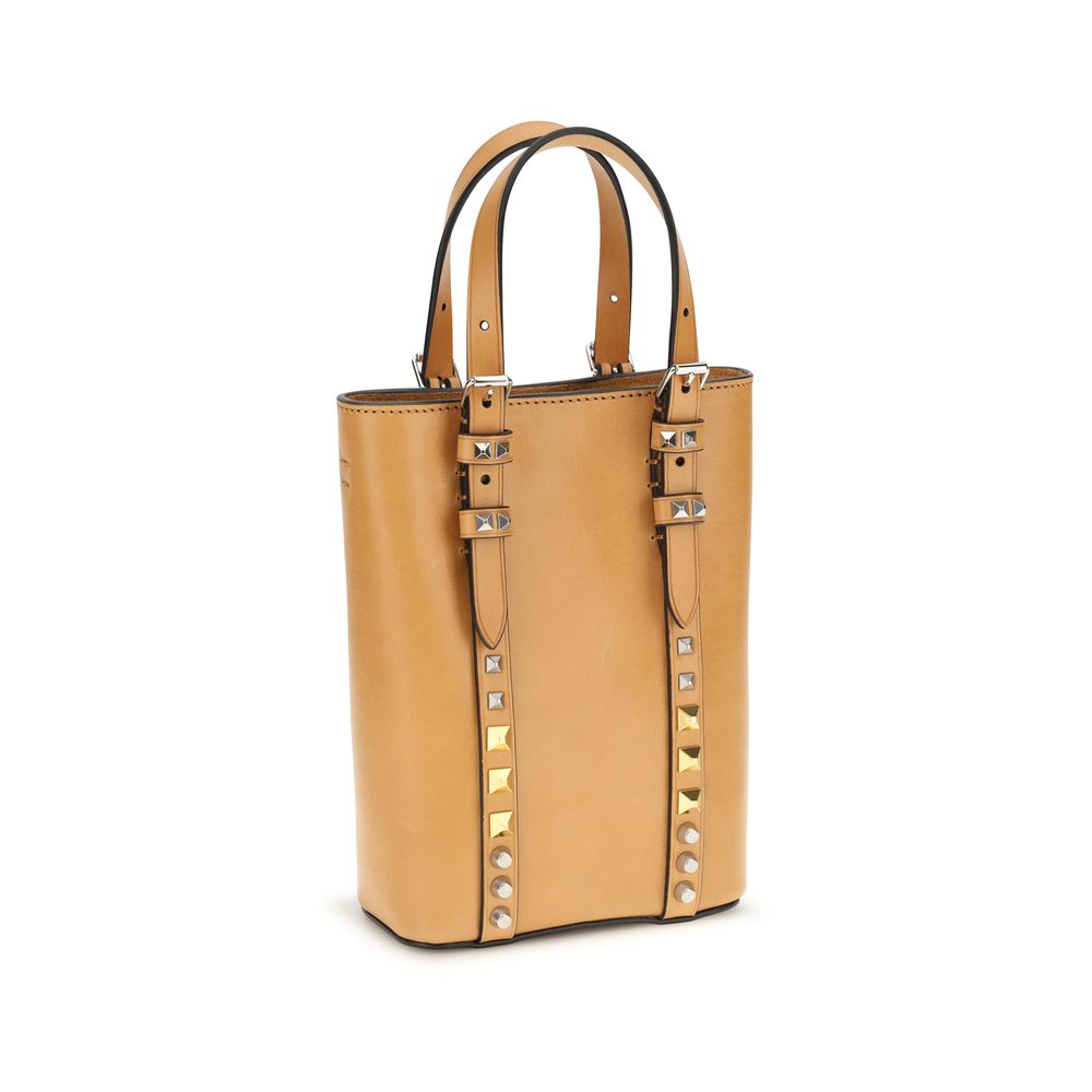 Men’s Valentino Garavani Beige Calf Leather Bos Taurus Shoulder Bag