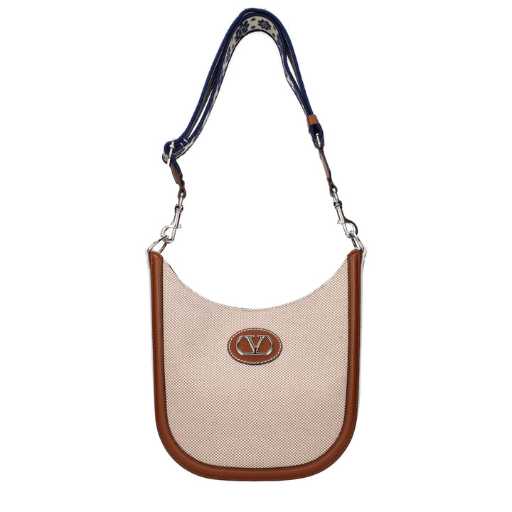 Men’s Valentino Garavani Beige Fabric Crossbody Bag