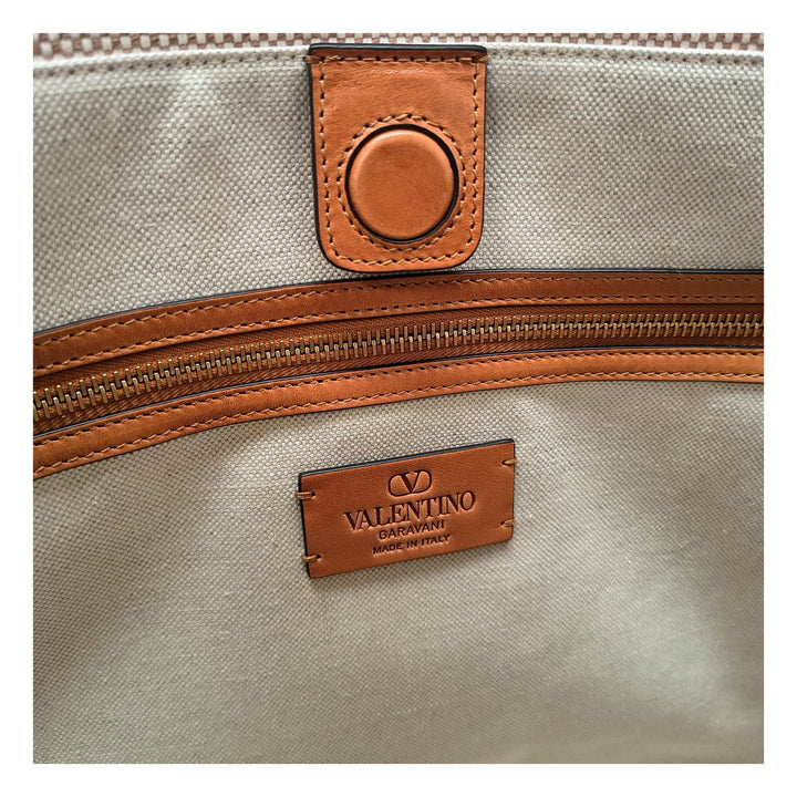 Men’s Valentino Garavani Beige Fabric Handbag