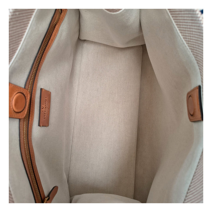 Men’s Valentino Garavani Beige Fabric Handbag