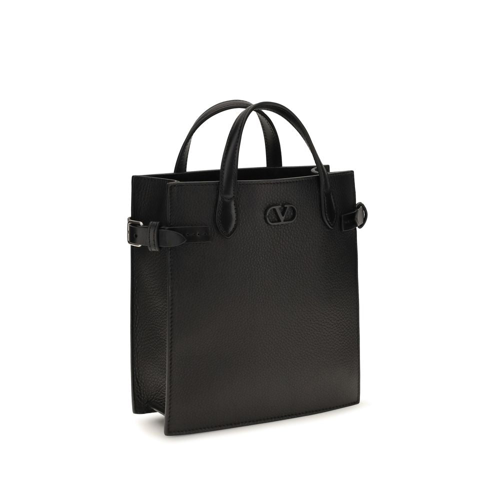 Men’s Valentino Garavani Black Calf Leather Bos Taurus Handbag