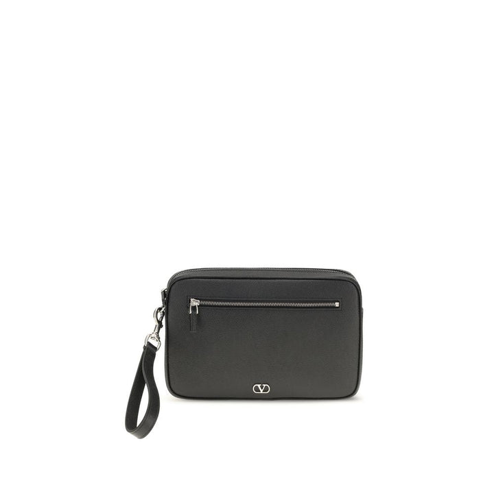 Men’s Valentino Garavani Black Calf Leather Bos Taurus Handbag