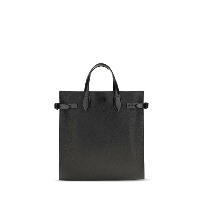 Men’s Valentino Garavani Black Calf Leather Bos Taurus Shoulder Bag