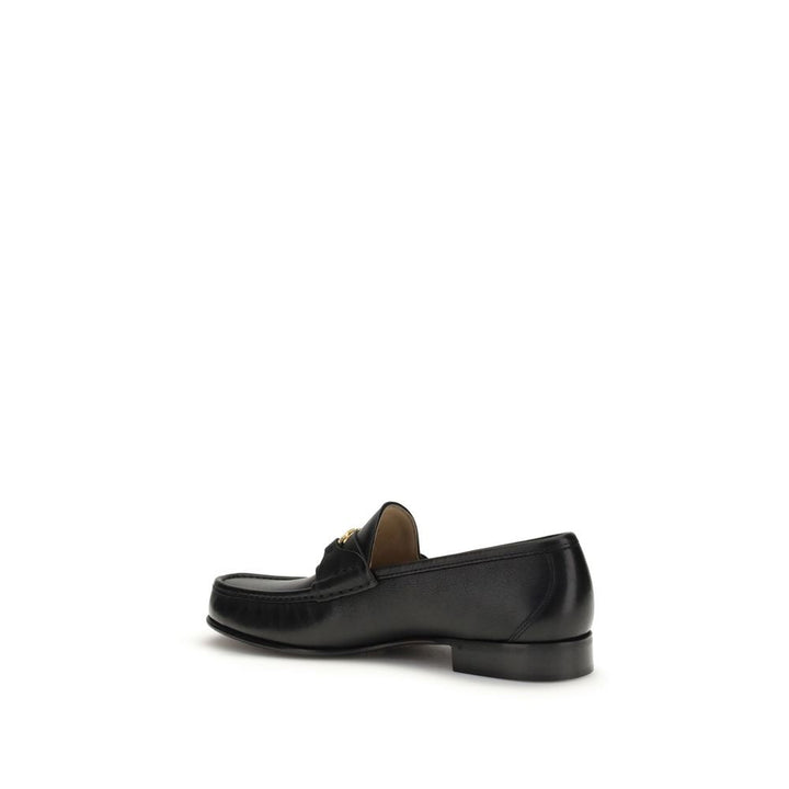 Men’s Valentino Garavani Black Calf Leather Bos Taurus Slip-on Loafers