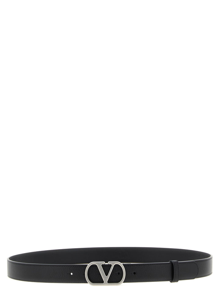 Valentino Garavani Black Calfskin Regular Belt