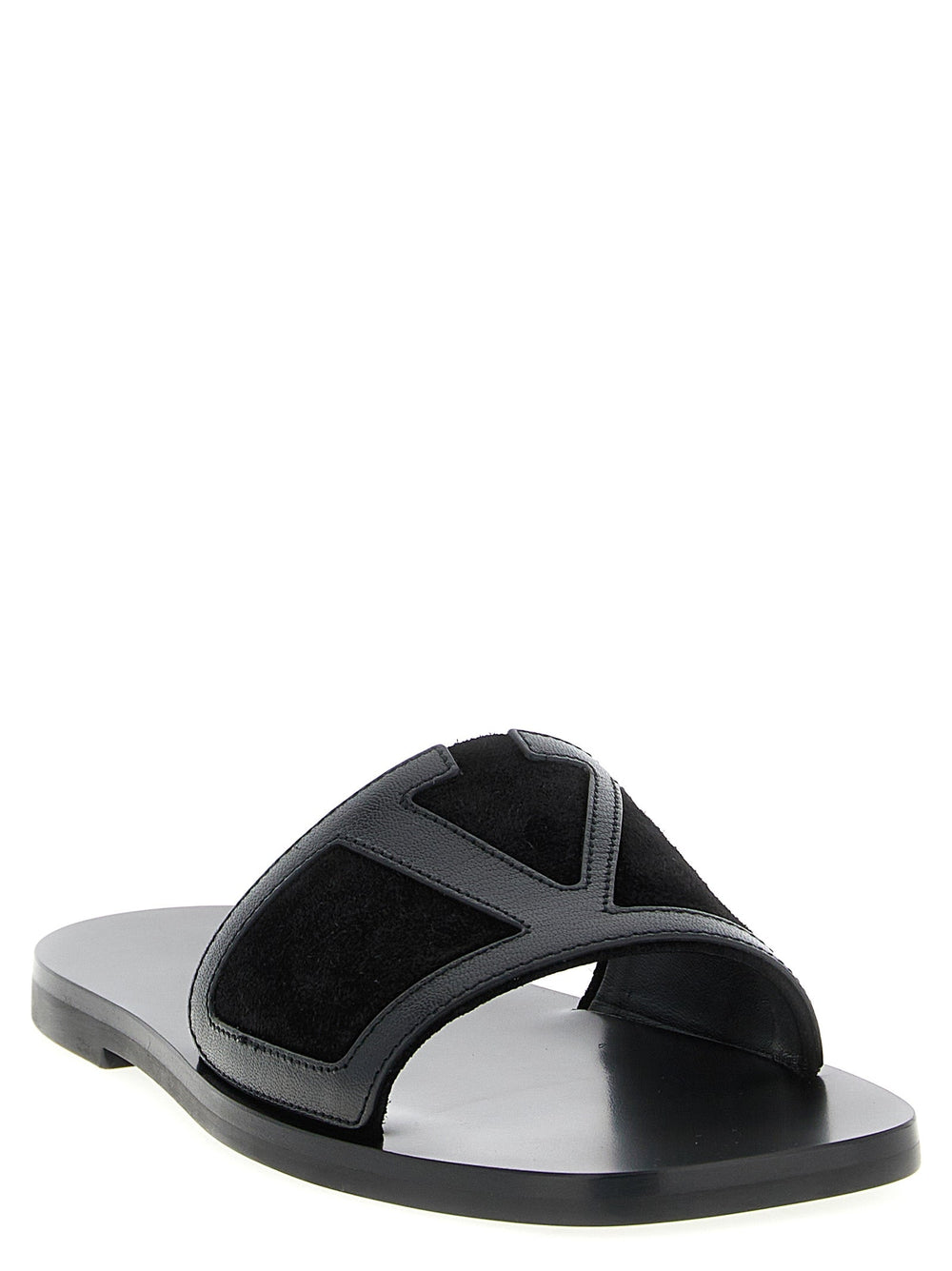 Men’s Valentino Garavani Black Calfskin Slides