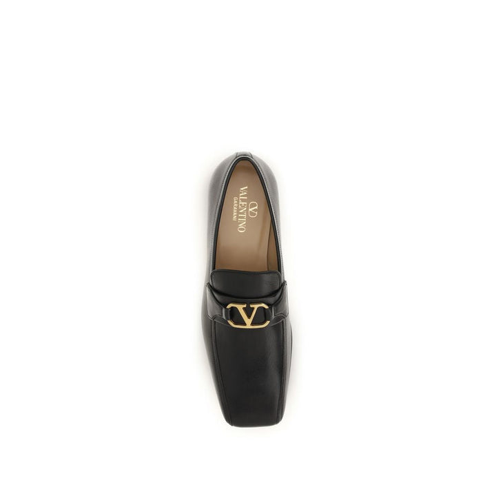 Men’s Valentino Garavani Black Goatskin Slip-on Loafers