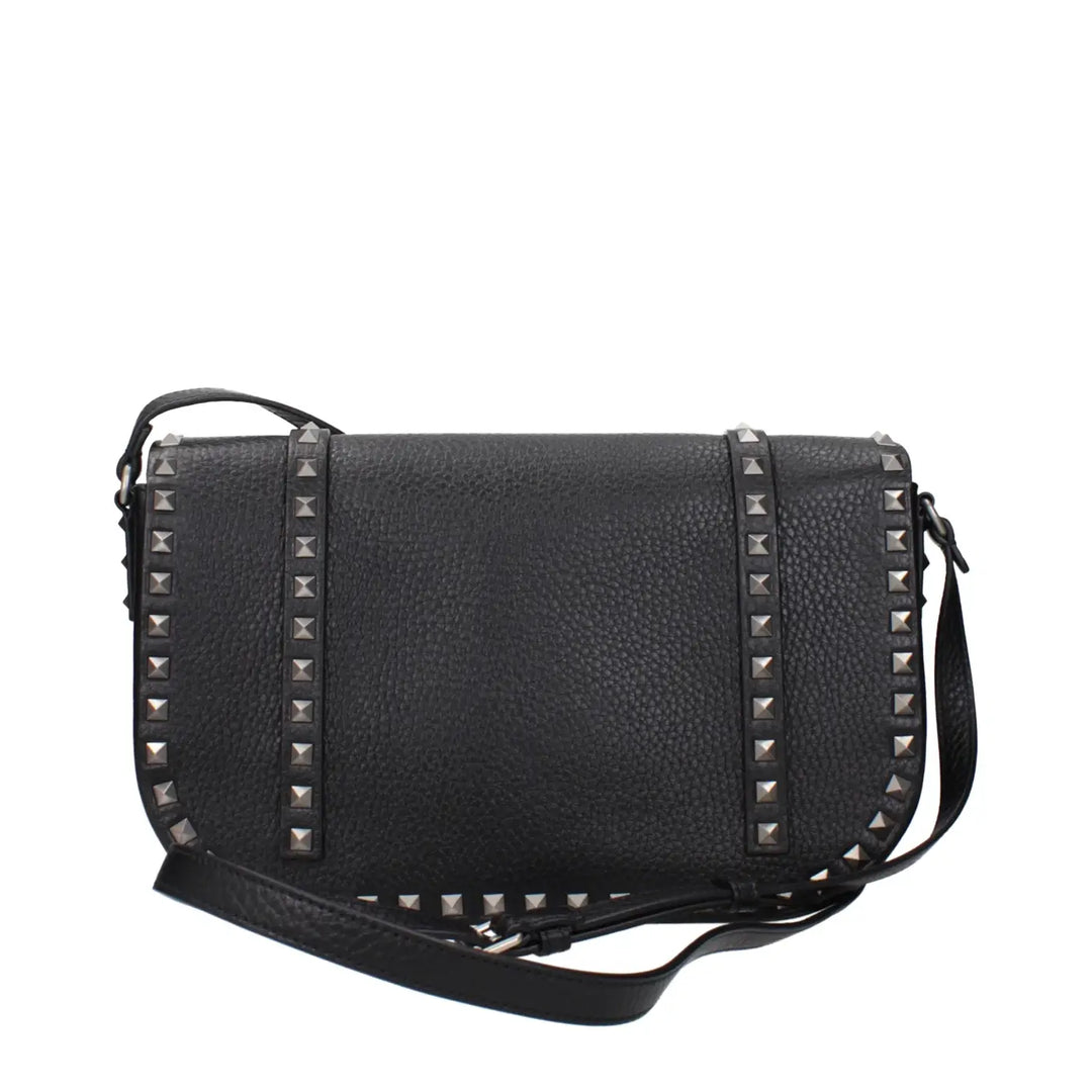 Men’s Valentino Garavani Black Leather Crossbody Bag