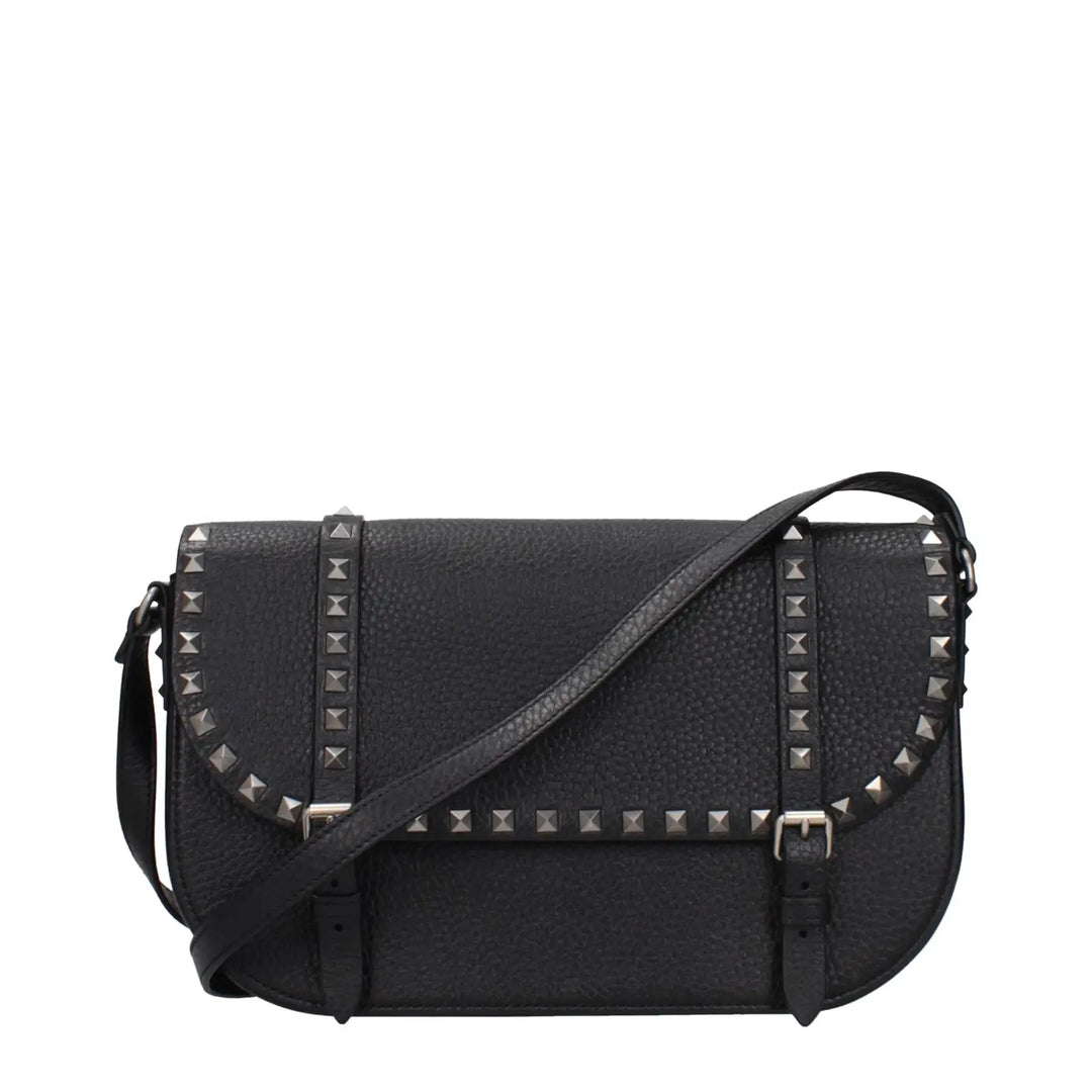 Men’s Valentino Garavani Black Leather Crossbody Bag