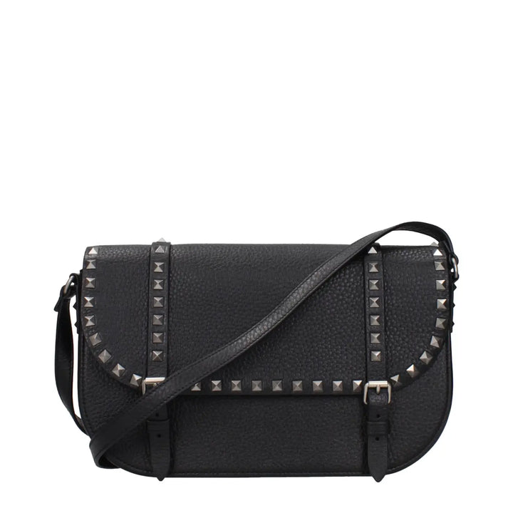 Men’s Valentino Garavani Black Leather Crossbody Bag