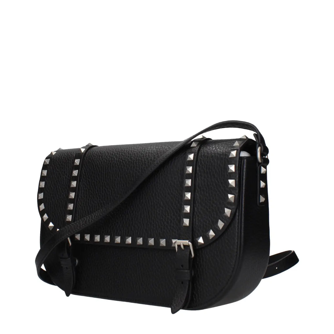 Men’s Valentino Garavani Black Leather Crossbody Bag