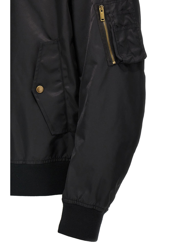 Men’s Valentino Garavani Black Polyamide Bomber