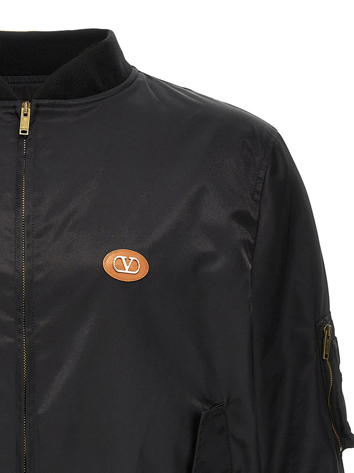 Men’s Valentino Garavani Black Polyamide Bomber